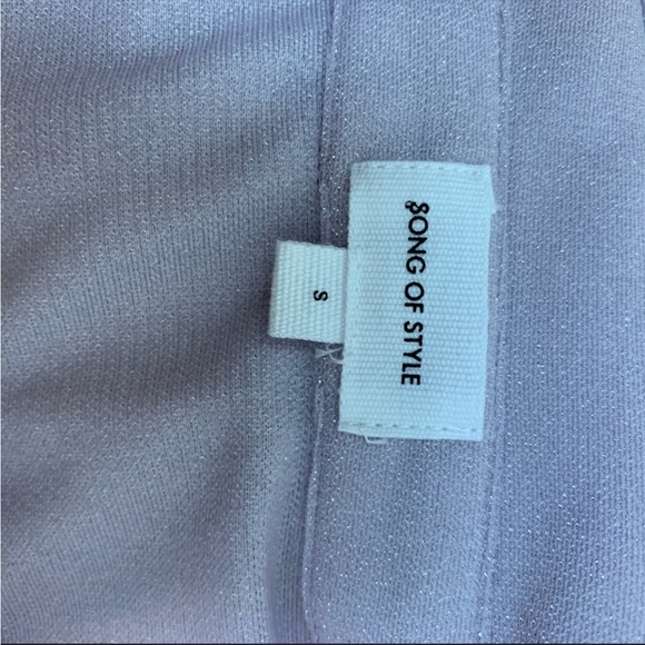 NWOT SONG OF STYLE Revolve Lilac Metallic Top Sz S - Picture 6 of 7
